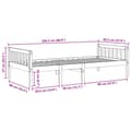 Miniatyrbillede 11 af 11: vidaXL juniorseng uden madras 90x200 cm massivt fyr gyldenbrun