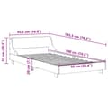 Miniatyrbilde 10 av 10: vidaXL Sengeramme uten madrass voksbrun 90x190 cm heltre furu