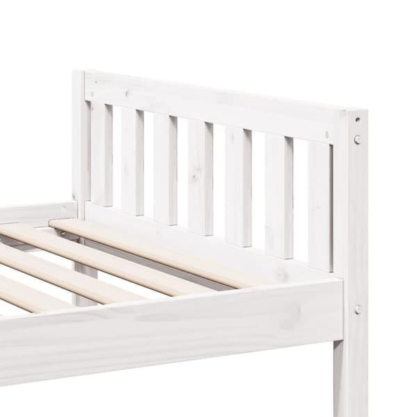 vidaXL Barneseng uten madrass hvit 75x190 cm heltre furu