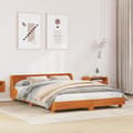 Miniatyrbilde 4 av 10: vidaXL Sengeramme uten madrass voksbrun 140x200 cm heltre furu