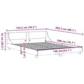 Miniatyrbilde 10 av 10: vidaXL Sengeramme uten madrass voksbrun 140x200 cm heltre furu