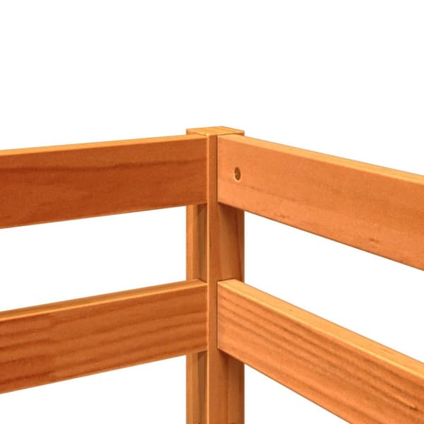vidaXL Loftseng for barn uten madrass voksbrun 90x190 cm heltre furu