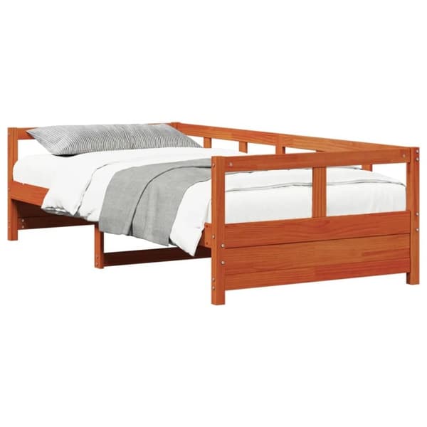 vidaXL Dagseng uten madrass voksbrun 90x190 cm heltre furu