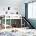 Miniatyrbilde 2 av 11: vidaXL Loftseng for barn uten madrass hvit 80x200 cm heltre furu