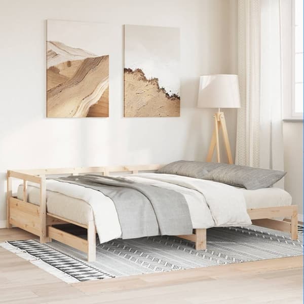 vidaXL daybed uden madras 90x200 cm massivt fyrretræ