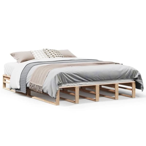 vidaXL sengeramme uden madras 120x200 cm massivt fyrretræ