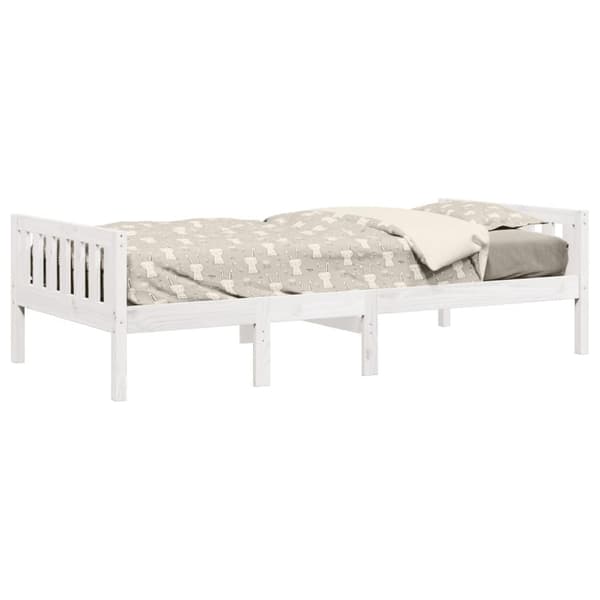 vidaXL juniorseng uden madras 90x190 cm massivt fyrretræ hvid