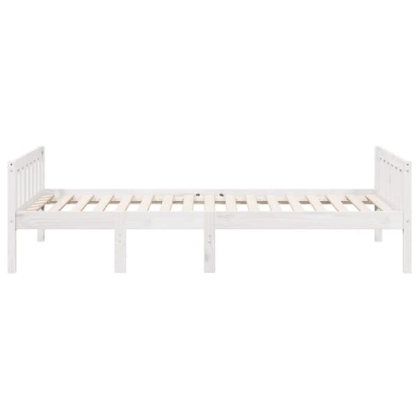 vidaXL juniorseng uden madras 90x190 cm massivt fyrretræ hvid