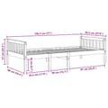 Miniatyrbillede 11 af 11: vidaXL juniorseng uden madras 90x190 cm massivt fyrretræ hvid