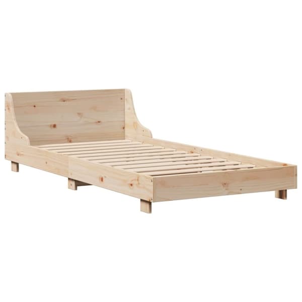 vidaXL Sängynrunko ilman patjaa 90x200 cm täysi mänty
