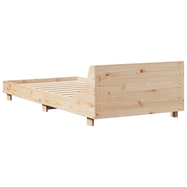 vidaXL Sängynrunko ilman patjaa 90x200 cm täysi mänty