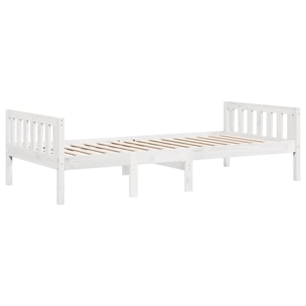 vidaXL juniorseng uden madras 80x200 cm massivt fyrretræ hvid