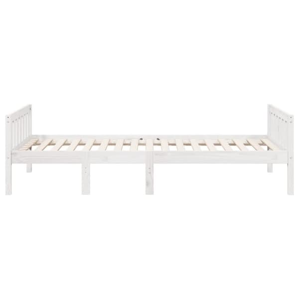 vidaXL juniorseng uden madras 80x200 cm massivt fyrretræ hvid