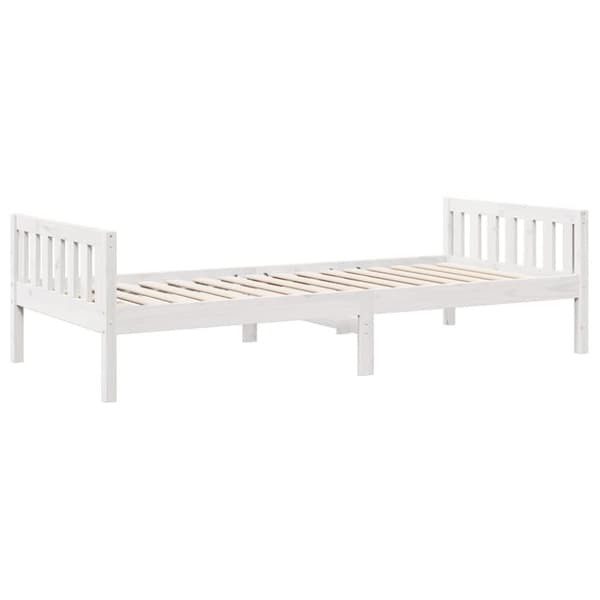 vidaXL juniorseng uden madras 80x200 cm massivt fyrretræ hvid