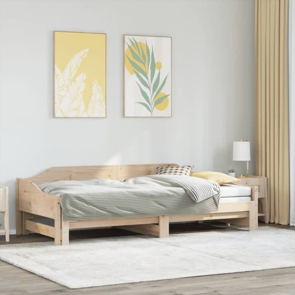 vidaXL Vuodesohva rullilla 90x200 cm täysi mänty