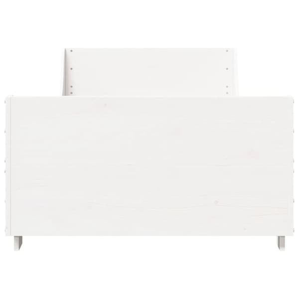 vidaXL sengeramme uden madras 100x200 cm massivt fyrretræ hvid