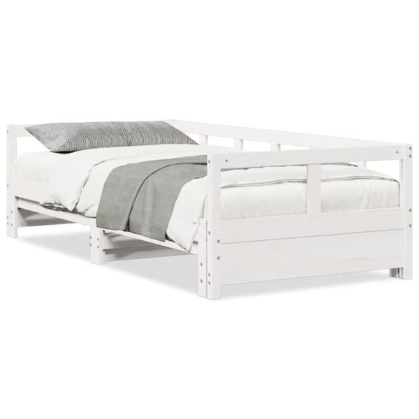vidaXL daybed uden madras 90x190 cm massivt fyrretræ hvid
