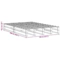Miniatyrbillede 10 af 10: vidaXL sengeramme uden madras 120x200 cm massivt fyrretræ hvid