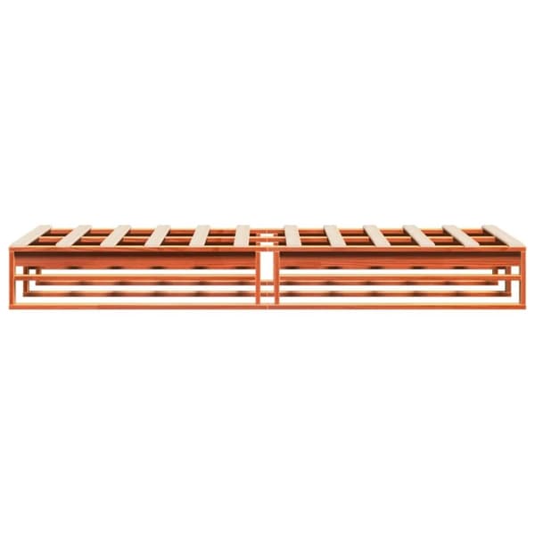 vidaXL Sengeramme uten madrass voksbrun 90x190 cm heltre furu