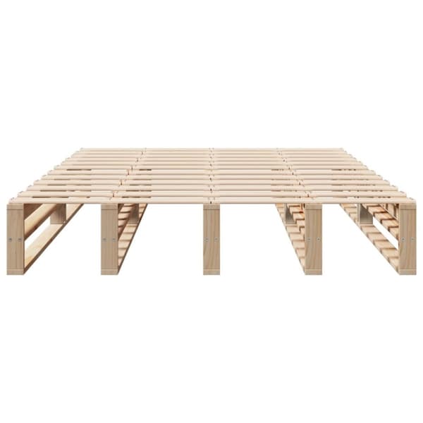 vidaXL Sengeramme uten madrass hvit 135x190 cm heltre furu