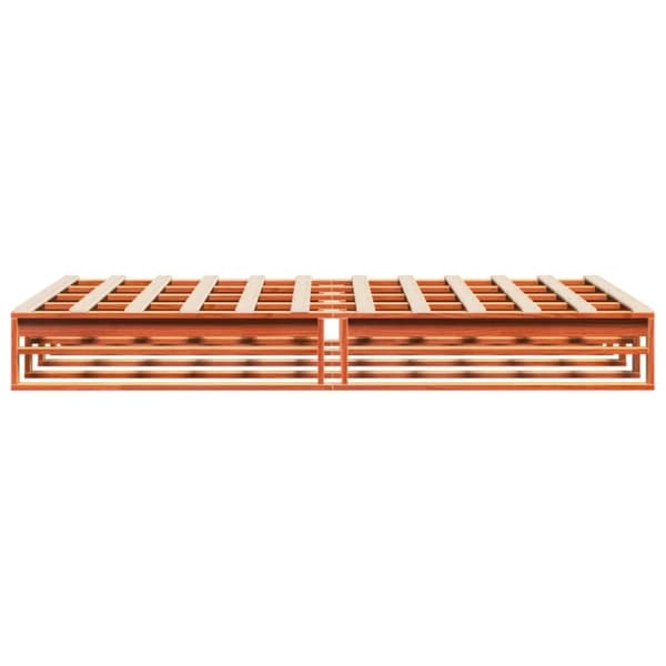 vidaXL Sengeramme uten madrass voksbrun 140x190 cm heltre furu