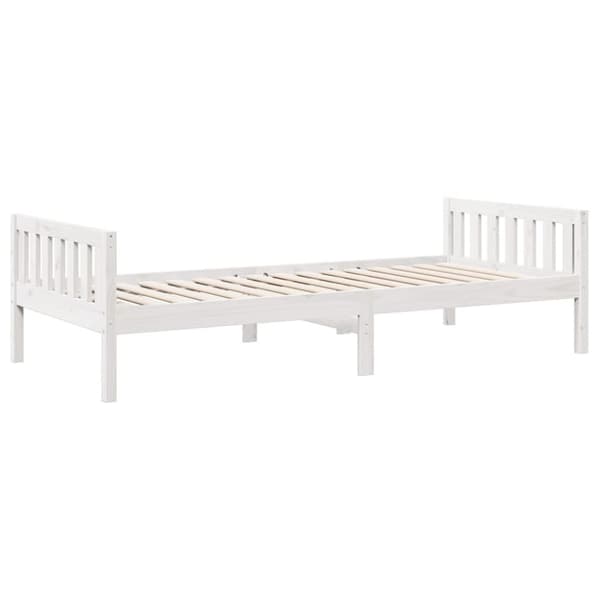 vidaXL Barnsäng utan madrass vit 90x190 cm massiv furu
