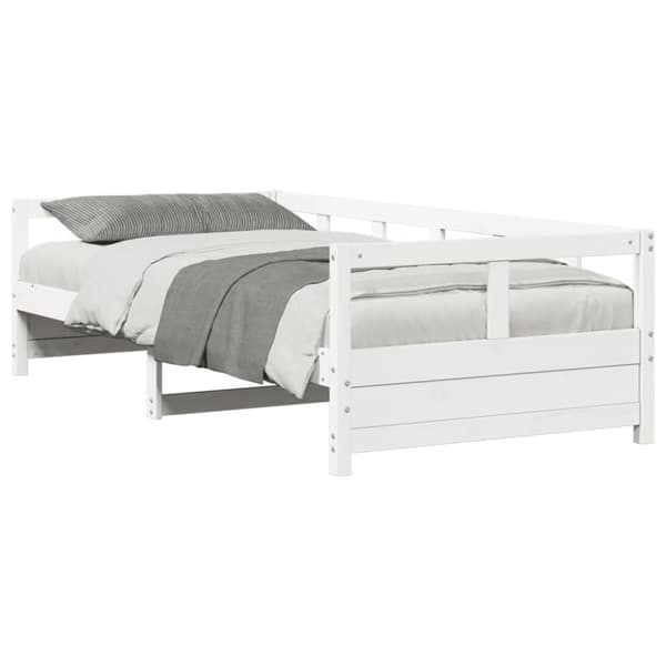 vidaXL Dagbädd utan madrass vit 90x200 cm massiv furu