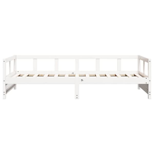 vidaXL Dagbädd utan madrass vit 90x200 cm massiv furu