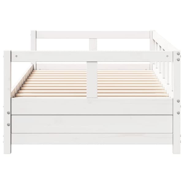 vidaXL Dagbädd utan madrass vit 90x200 cm massiv furu
