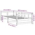 Miniatyrbild 11 av 11: vidaXL Dagbädd utan madrass vit 90x200 cm massiv furu