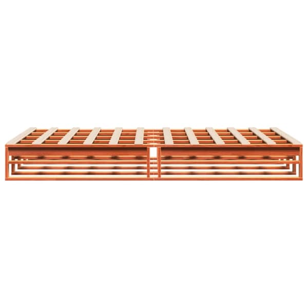 vidaXL Sengeramme uten madrass brun 135x190 cm heltre furu