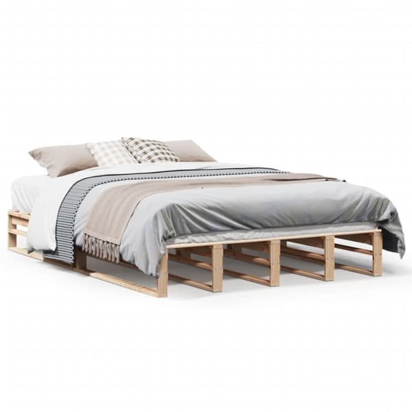 vidaXL Sengeramme uten madrass 120x190 cm heltre furu