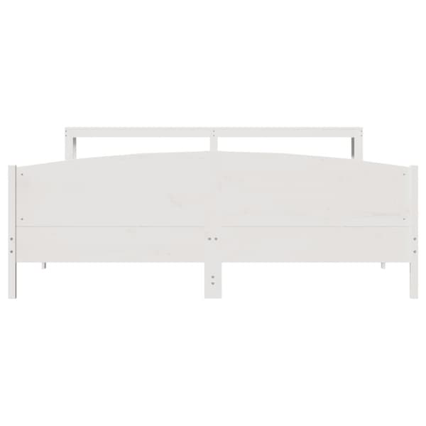 vidaXL Sengeramme uten madrass hvit 180x200 cm heltre furu