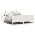 Miniatyrbilde 2 av 11: vidaXL Sengeramme uten madrass hvit 180x200 cm heltre furu