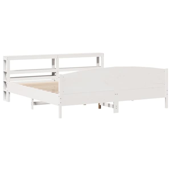 vidaXL Sengeramme uten madrass hvit 180x200 cm heltre furu