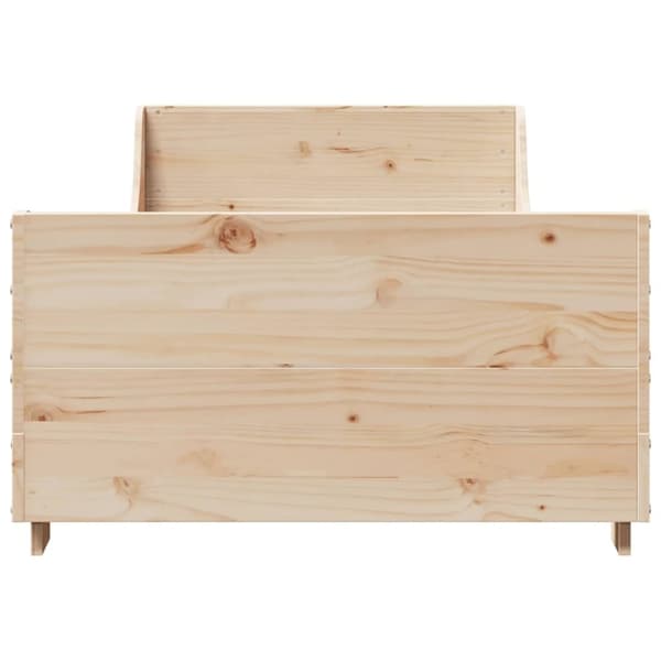 vidaXL sengeramme uden madras 75x190 cm massivt fyrretræ