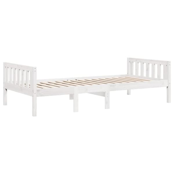 vidaXL juniorseng uden madras 90x200 cm massivt fyrretræ hvid