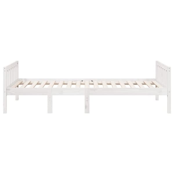 vidaXL juniorseng uden madras 90x200 cm massivt fyrretræ hvid
