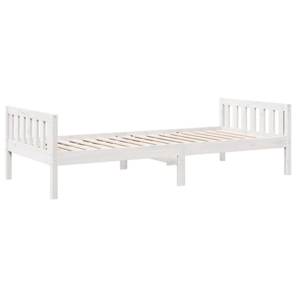 vidaXL juniorseng uden madras 90x200 cm massivt fyrretræ hvid