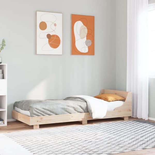 vidaXL Sängynrunko ilman patjaa 75x190 cm täysi mänty