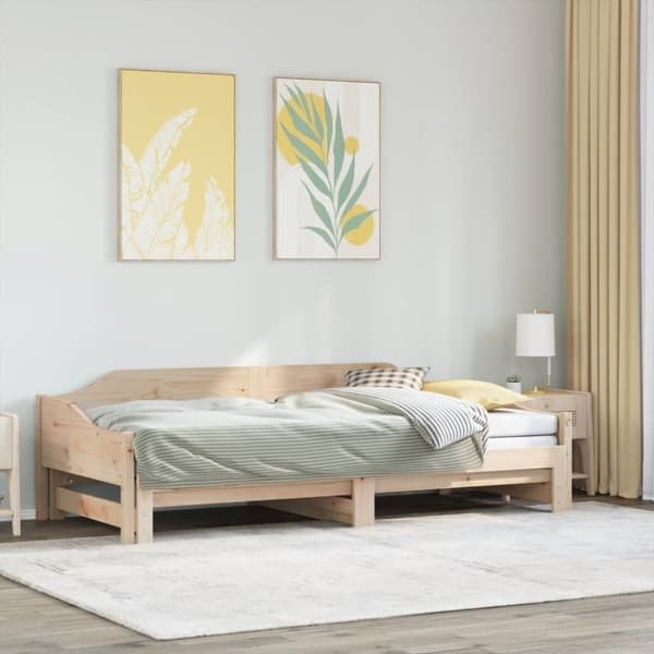 vidaXL Vuodesohva rullilla 90x190 cm täysi mänty
