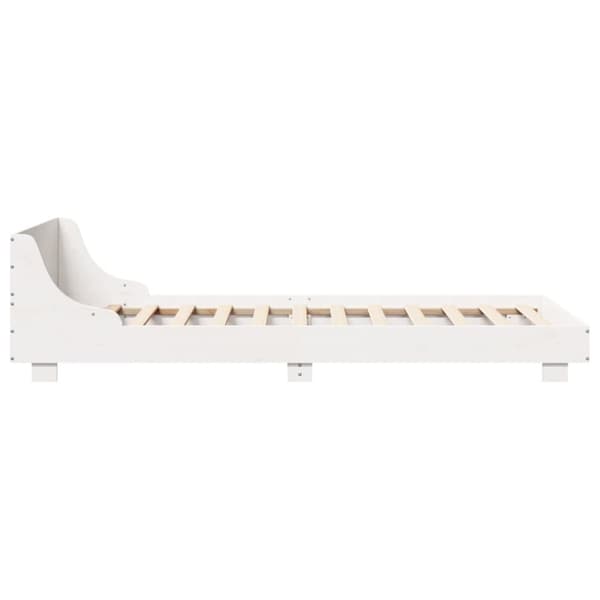 vidaXL Sengeramme uten madrass hvit 90x190 cm heltre furu