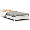Miniatyrbilde 2 av 10: vidaXL Sengeramme uten madrass hvit 100x200 cm heltre furu