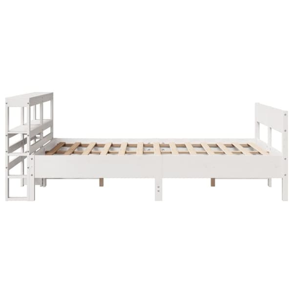 vidaXL Sengeramme uten madrass hvit 150x200 cm heltre furu