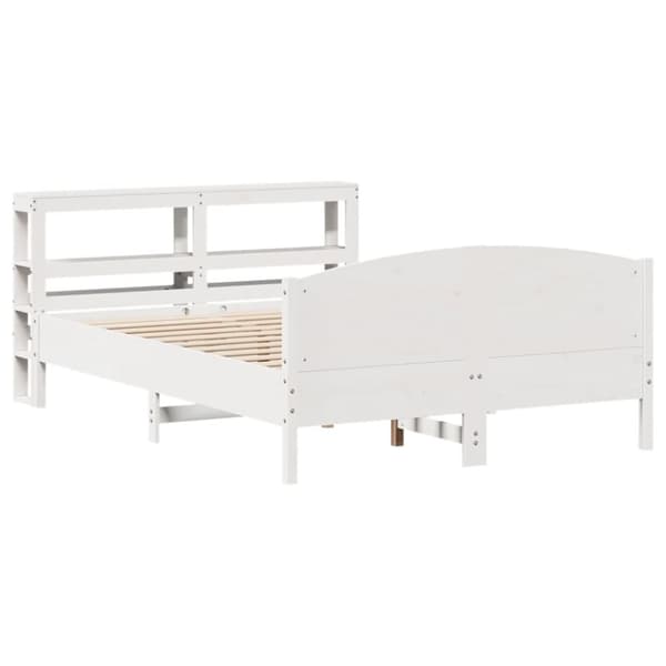 vidaXL Sengeramme uten madrass hvit 140x200 cm heltre furu