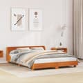 Miniatyrbilde 4 av 10: vidaXL Sengeramme uten madrass voksbrun 120x190 cm heltre furu