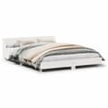Miniatyrbilde 3 av 10: vidaXL Sengeramme uten madrass hvit 120x200 cm heltre furu