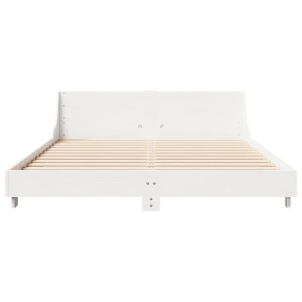 vidaXL Sengeramme uten madrass hvit 120x200 cm heltre furu