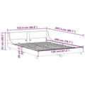 Miniatyrbilde 10 av 10: vidaXL Sengeramme uten madrass hvit 120x200 cm heltre furu