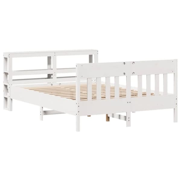 vidaXL Sengeramme uten madrass hvit 160x200 cm heltre furu